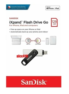 Sandisk 128GB iXpand Flash Drive GO OTG for iPhone/iPad/Computers IX60 AU - Picture 1 of 1