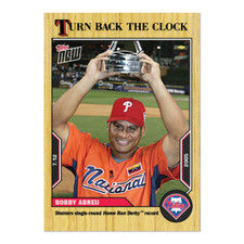 🛑 BOBBY ABREU PHILLIES 2022 TOPPS NOW TURN BACK THE CLOCK #104 🔥 (PR 279)