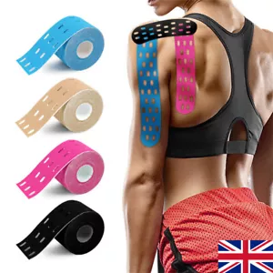 Physiotherapy Muscle Tape 5m X 5cm Self-Adhesive Bandage Body Building UK - Picture 1 of 18