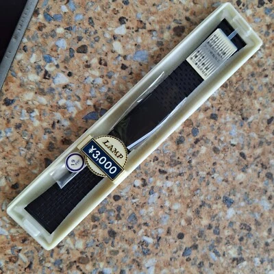 Brazalete recubierto negro PVD marca lámpara vintage rara 18 mm 19 mm Foto 1 de 4