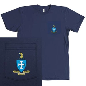 Sigma Chi Fraternity Bella + Canvas POCKET Shirt Sig Chi Crest - Picture 1 of 6