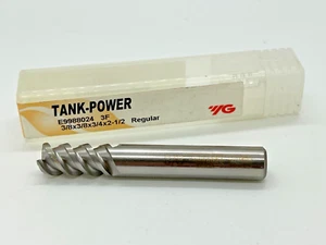 YG-1 TANK POWER New Square End Mill - 3/8 x 3/8 x 3/4 x 2-1/2, 3FL, E9988024 - Picture 1 of 2
