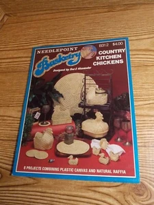 Needlepoint Basketry B312 Country Kitchen Chickens 8 Projects Plastic Canvas - Picture 1 of 2