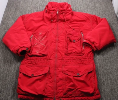 Vintage 90s Bogner Goan Thylmann Ski Jacket Men 40 Red Embroidered Polar USA - Image 1 of 4