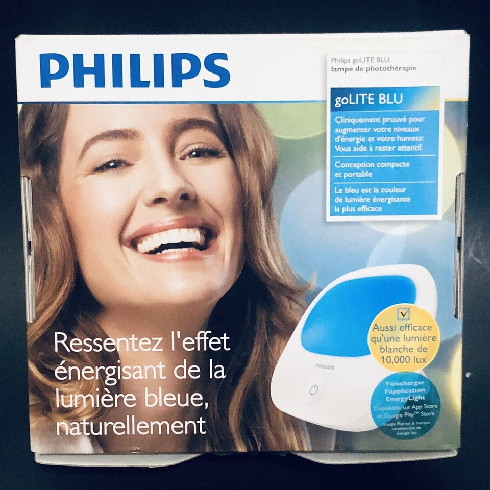 Lámpara de terapia de luz energética Philips GoLITE BLU HF3422/60 con cable NUEVA CAJA ABIERTA Foto 1 de 1