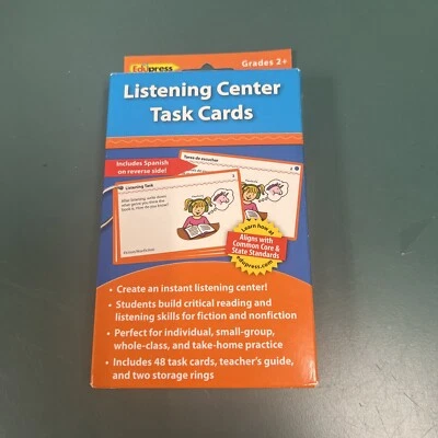 Literacy Center Task Cards, Listening Center Grade 2 48 cards Spanish Teaching - Image 1 of 4