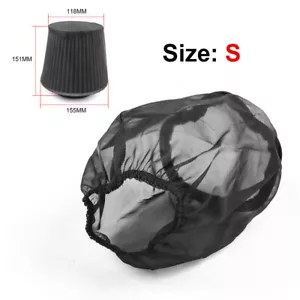 Protector de agua negro universal prefiltro admisión de aire frío cubierta de filtro cono pequeña - Imagen 1 de 12