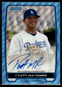 Bowman 2012 cromado Blue Wave automático Pratt Maynard #BCA-PM Dodgers de Los Ángeles/50 - Imagen 1 de 2