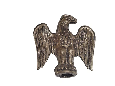 Vintage Cast Brass American Eagle 6” Wingspan Flagpole Topper | Finial 5" H & W - Image 1 of 4