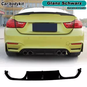 Difusor trasero negro brillante difusor faldón trasero para BMW M3 F80 M4 F82 F83 14-19 - Imagen 1 de 9