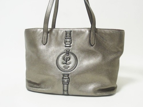 Borsa tote Loewe pelle oro chiusura a scatto tasca interna doppio manico logo