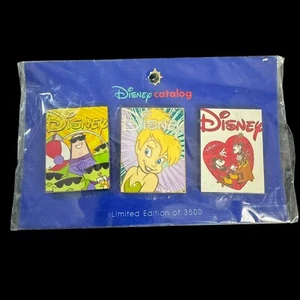 Disney Catalog Cover Series #1 Pin Set LE3500 Tinker Bell, Buzz, Mickey & Minnie - Picture 1 of 11