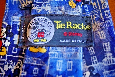 Corbata de hombre italiana 100 % seda vintage Disney Charachters by Tie Rack para hombre Foto 1 de 4