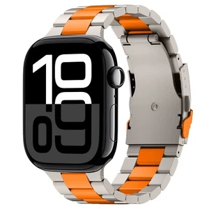 Für iWatch Series 10/9/8/7/6/5/4/3/2/1 Titan Metallband mit verstellbarem Glied - Bild 1 von 40