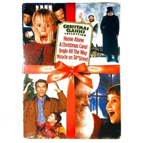 Home Alone / A Christmas Carol / Jingle All The Way / Miracle (4-Disc DVD) NEW ! - Picture 1 of 3