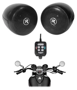 Rockville Motorcycle Bluetooth Audio System Handlebar Speakers For Honda Shadow - Picture 1 of 10