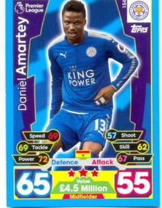 2017/2018 Topps Match Attax Card 154 Daniel Amartey - Leicester City - Imagen 1 de 1
