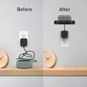 1pc Smart Bluetooth-compatible Speaker Wall Bracket Outlet Holder (Black) - Photo 1 sur 7