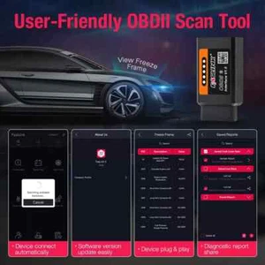 FASLINK X1 Bluetooth v1.5 OBDII Scanner for IOS & Android Adapter Code Reader - Picture 1 of 6