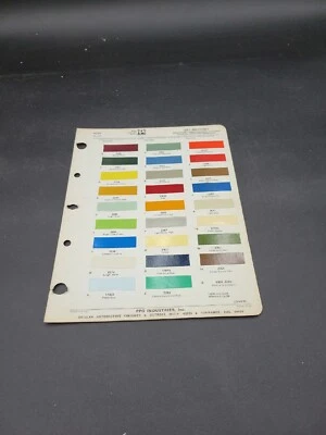 Hoja de muestra Ditzler Mercury Cyclone Comet Cougar Marquis 1971 viruta de pintura  Foto 1 de 4