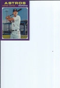 Carlos Correa 2020 Topps Heritage Purple Chrome - Picture 1 of 1