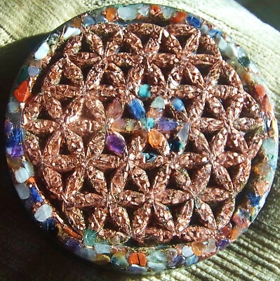 Flower of Life Orgonite Charging Plate (Powerful)