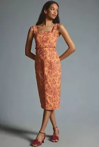 Anthropologie Dress Women 2X Linden Slim Square Neck Classic Modern Stretch NWT - Picture 1 of 16