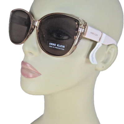 ANNE KLEIN Cat Eye Sunglasses Translucent Rims Pink Arms AKS1015CE-651 - Image 1 of 4