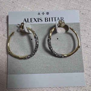 Alexis Bittar Creolen Gold Bicolor Pave NEU - Bild 1 von 9