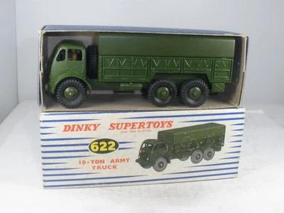 Camión de 10 toneladas England Dinky Toys ejército militar #622 como nuevo en una GRAN CAJA Foto 1 de 4
