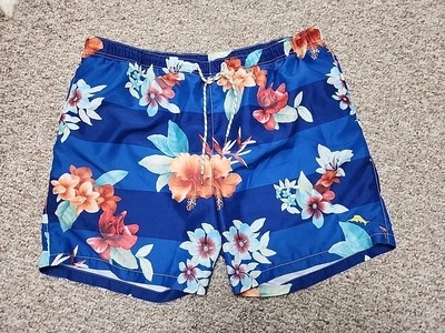 Tommy Bahama Bañador XL Para Hombre Azul Naranja Floral Forrado Ligero 40x6 Foto 1 de 4