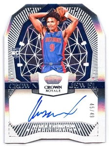 2023-24 Panini Crown Royale Ausar Thompson #CJ-ASR Cornw Jewel Auto RC /49 - Picture 1 of 2