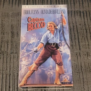 Vintage 1991 Captain Blood VHS Tape MGM Errol Flynn Olivia Havilland - Picture 1 of 5