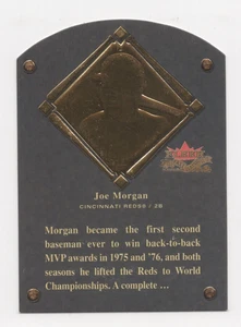Placa de corte de béisbol clásico Fleer Fall 2002 Joe Morgan Cincinnati Reds 1445/1990 - Imagen 1 de 2