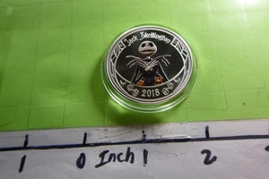 JACK SKELLINGTON NIGHTMARE BEFORE CHRISTMAS 2018 DISNEY EMAILLE NICKEL MÜNZE 1E9 - Bild 1 von 2