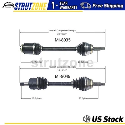 Eixo dianteiro esquerdo dianteiro direito TrakMotive 2X CV para Dodge Stealth 1991-1992 - Imagem 1 de 3