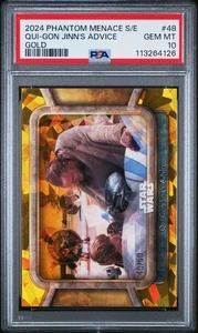 2024 phantom menace s/e qui-gon jinn reports gold /50 PSA 10 - Picture 1 of 2