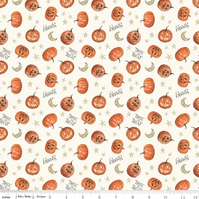 Halloween Theme Fat Quarters, 1/4's by Riley Blake Fabric $3.99 Ships Any Amount - Image 1 of 4