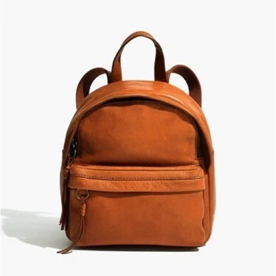 Mini Mochila Madewell The Lorimer Cuero Italiano en Sillín Inglés Marrón Foto 1 de 4