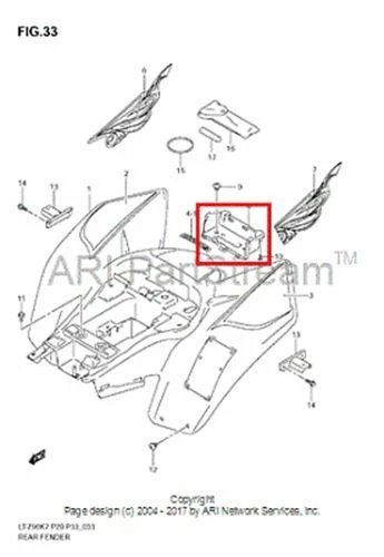 NEW OEM SUZUKI QUADSPORT LT-Z 90 REAR LOWER FENDER COVER Foto 1 de 1
