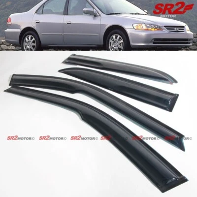 Parasol de ventana 3D ondulado MUG protector contra el clima viseras deflector se adapta a 98-02 Accord Foto 1 de 4