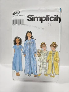 Simplicity 8488 Child Size 8-14 Sleepwear Uncut 1998 - Picture 1 of 2