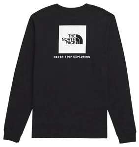 Camisa de manga larga The North Face NSE Box para hombre en TNF negro/blanco - talla grande - Imagen 1 de 7