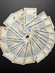 ZIMBABWE 100 BILLION DOLLARS (2008) SPECIAL AGRO CHEQUE - WELL CIRCULATED - Bild 1 von 1