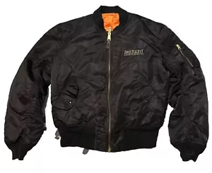 Y2K Alpha Industries First Flight Centennial Jacket Black Bomber Flyer M-A1 M - Picture 1 of 13
