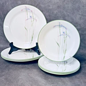 SET OF 8 CORELLE SHADOW IRIS 4 DINNER PLATES 10 1/4" & 4 SALAD PLATES 7 1/4" - Picture 1 of 6