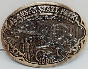 Kansas State Fair The Post 1990 Ye Old Mill Belt Buckle - Picture 1 of 4