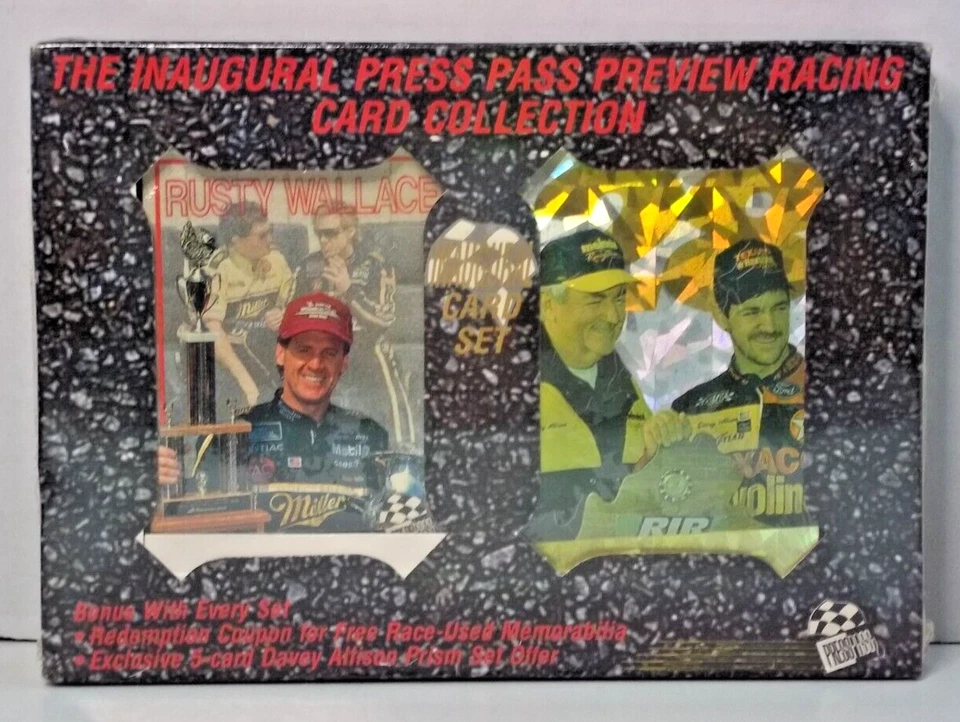 1993 The Inaugural Press Pass Preview Racing Card Collection Nascar 34 Cards - Image 1 of 4