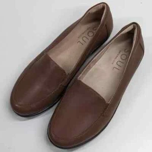 Soul Naturalizer Kacy Slip On Loafer Flats Brown Leather Women's Size 7 - Picture 1 of 7
