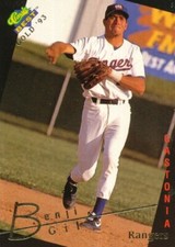 #050 GASTONIA RANGERS # BENJI GIL BASEBALL CARD CLASSIC BEST GOLD '93